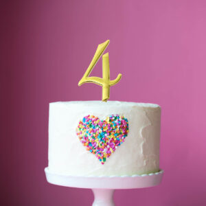 GOLD CAKE TOPPER (7CM) – NUMBER 4