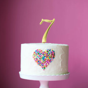 GOLD CAKE TOPPER (7CM) – NUMBER 7