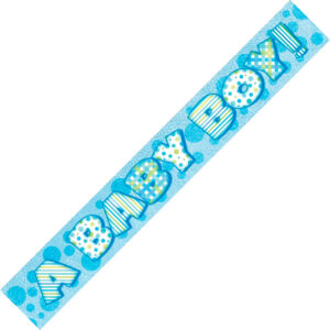 Baby Boy Foil Banner