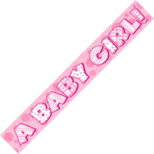 Baby Girl Foil Banner