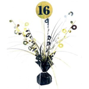 Black & Gold Centrepiece Weight 16th