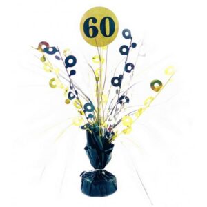 Black & Gold Centrepiece Weight 60th