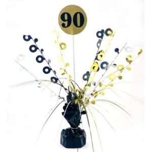 Black & Gold Centrepiece Weight 90th