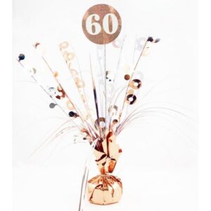 Rosegold & White Centrepiece Weight 60th