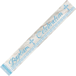 Baptism Celebration Foil Banner Blue