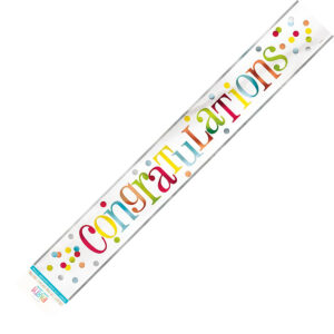 Colourful Congrats Foil Banner