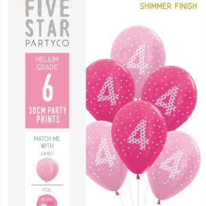 4th Birthday (Pink) 6pk