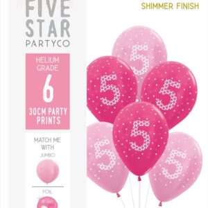 5th Birthday (Pink) 6pk