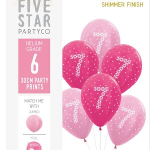 7th Birthday (Pink) 6pk