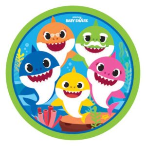 Baby Shark 23cm Round Paper Plates 8pk