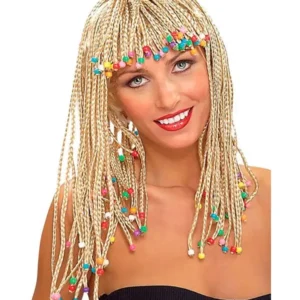 Cornrow Blonde Beaded Wig