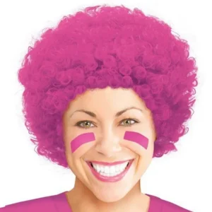 Hot Pink Curly Wig