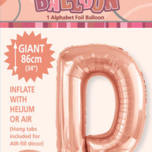 Letter D Megaloon-Rose Gold