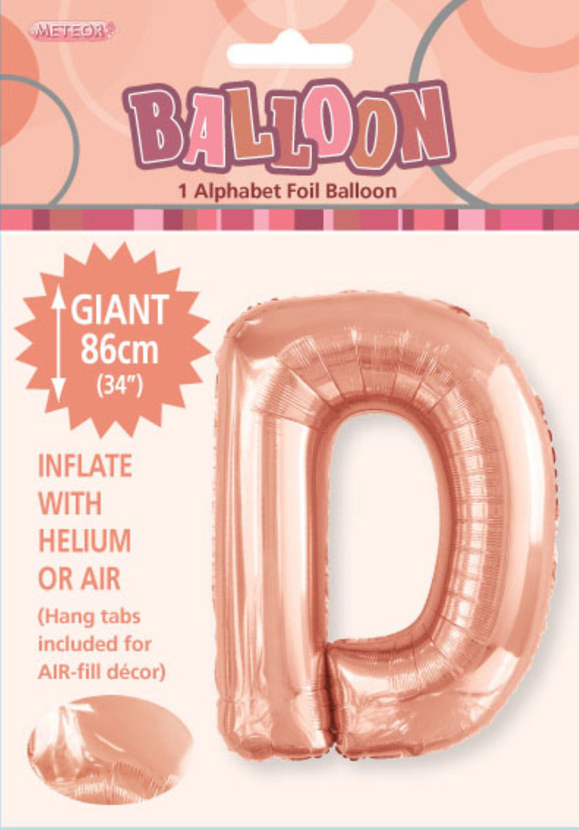 Letter D Megaloon-Rose Gold