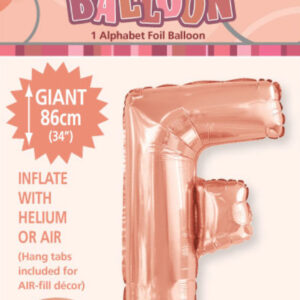 Letter F Megaloon-Rose Gold