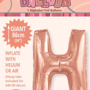 Letter H Megaloon-Rose Gold