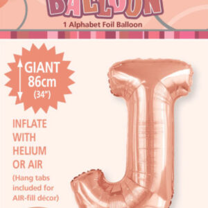 Letter J Megaloon-Rose Gold