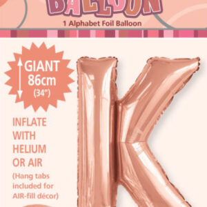 Letter K Megaloon-Rose Gold