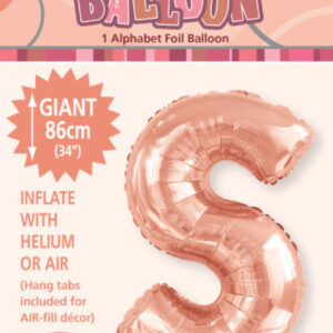 Letter S Megaloon-Rose Gold