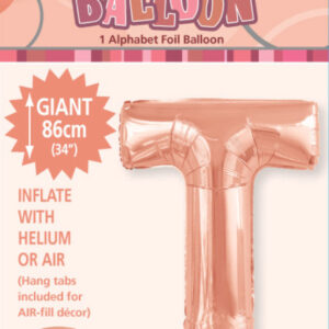 Letter T Megaloon-Rose Gold