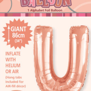 Letter U Megaloon-Rose Gold