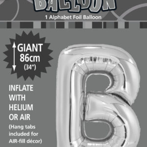 Letter B Megaloon-Silver