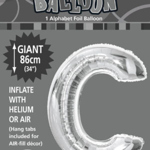 Letter C Megaloon-Silver