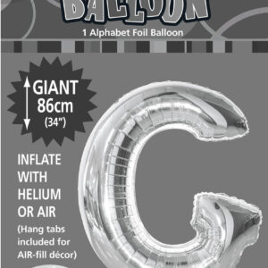 Letter G Megaloon-Silver