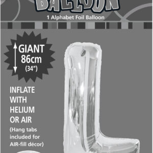 Letter L Megaloon-Silver