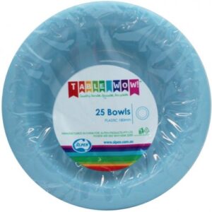 Snack Bowls Light Blue 20pk 180mm