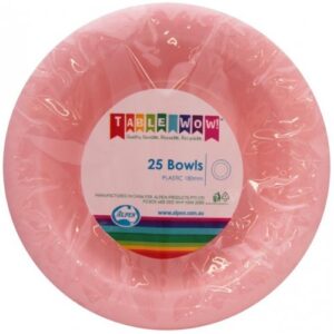 Snack Bowls Light Pink 20pk 180mm