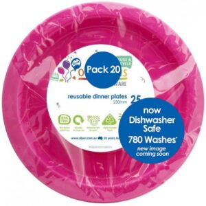 Dinner Plate Magenta 20pk 230mm