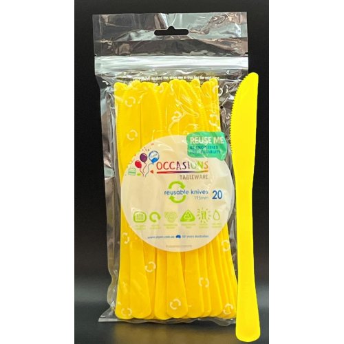 Yellow Heavy Duty Knives 20pk 190mm