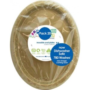 Large Oval Plate Gold 20pk 315mm x 245mm