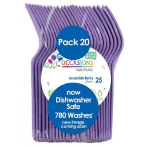 Lilac Heavy Duty Forks 20pk 190mm