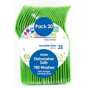 Lime Green Heavy Duty Forks 20pk 190mm