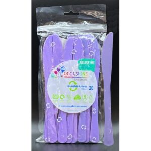 Lilac Heavy Duty Knives 20pk 190mm