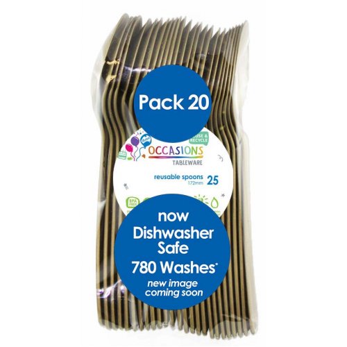 Gold Heavy Duty Spoons 20pk 170mm