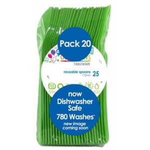 Lime Green Heavy Duty Spoons 20pk 170mm