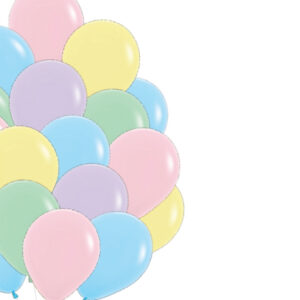 25 pk Assorted Pastel Latex Balloon