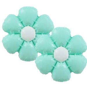 Air-Filled Daisy Flower Foil Balloon 33cm (Mint Green)