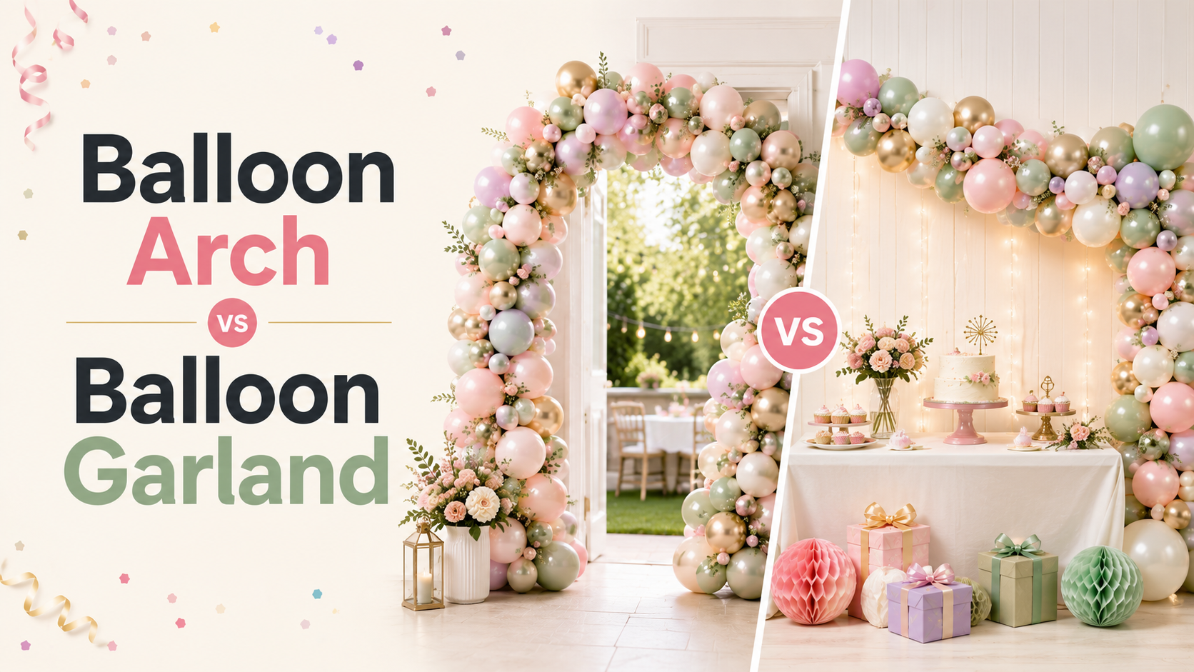 Balloon Arch vs Balloon Garland
